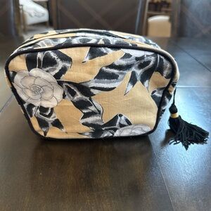 Chanel Floral Print Cosmetic Bag with Tassel